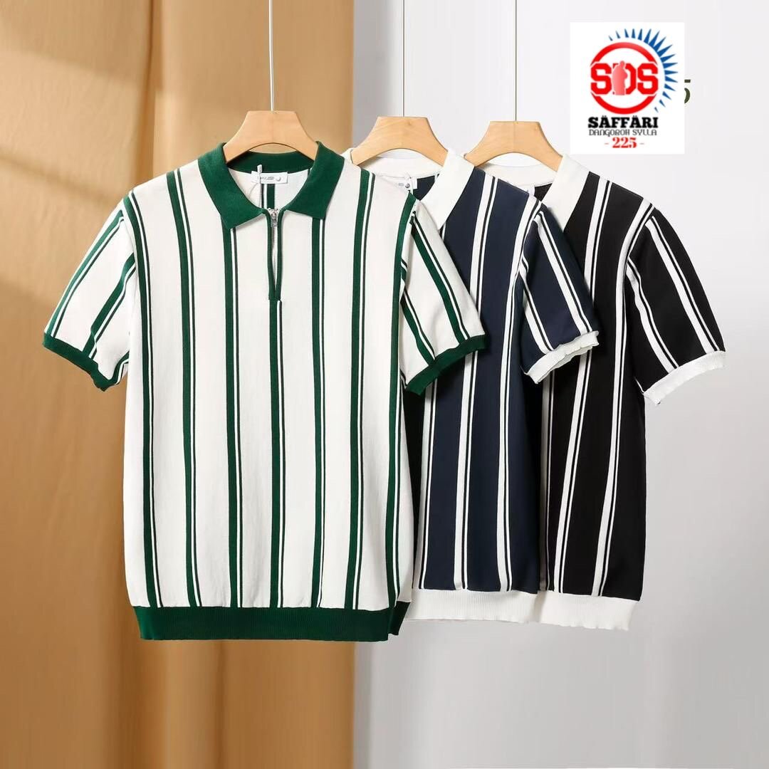 Polo en tricot safari pour homme