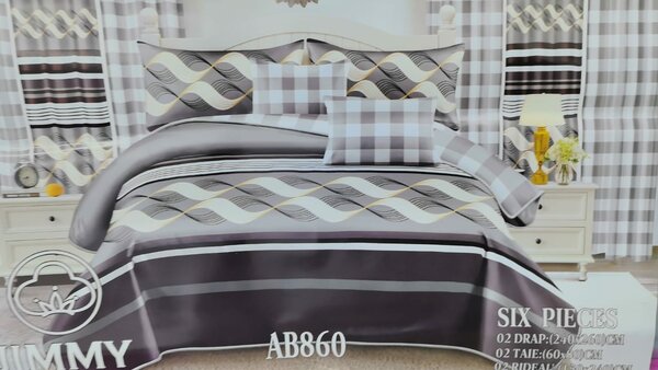 Parure de lit moderne 6 pièces