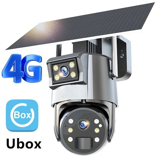 Dual Lens Ptz Ubox Solar power Cctv