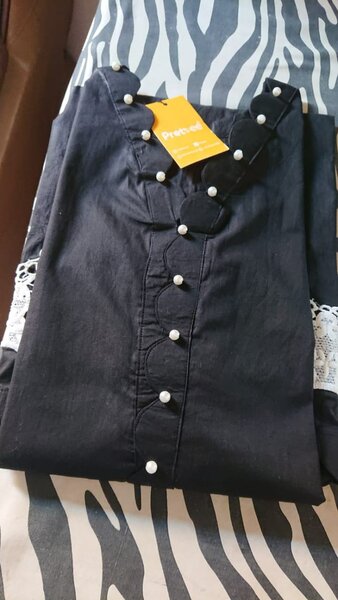 Black 2-Piece Lawn Crochet Set