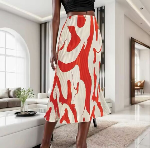 Pleated Mid-length skirt