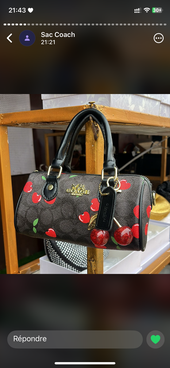 Sac Coach Cerises Mode