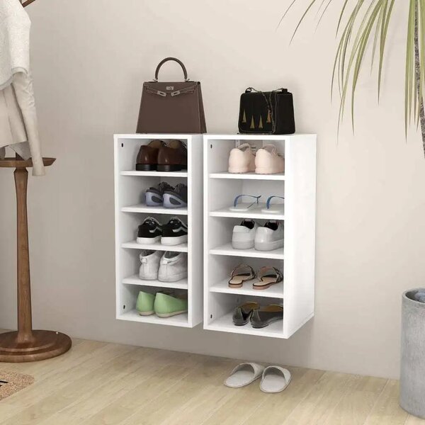 Floating shoe rack