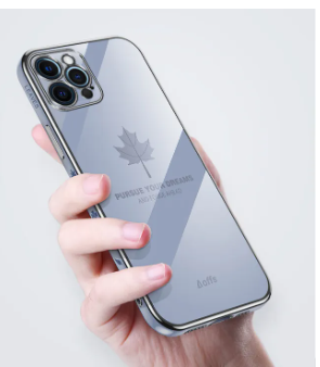 LECOMES for Infinix Smart 6 HD Back Cover Luxury 6D Plating Maple Leaf Side Pattern Case with Lanyard Square Bumper Soft Silicone Phone Cases Covers Pouch
