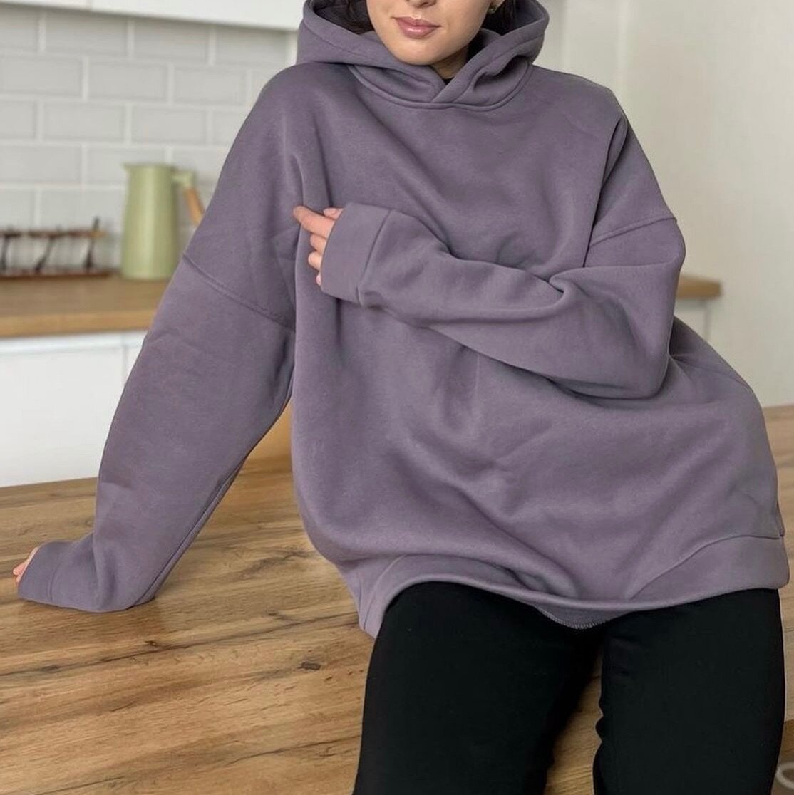 Худи Оверсайз из премиального турецкого футера с начесом.