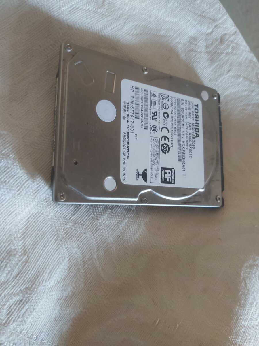 Toshiba Hard Drive 500gb