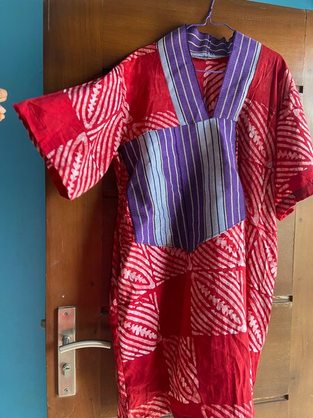 Mini boubou pour femme en wax