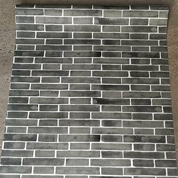 Papier peint brique gris foncé