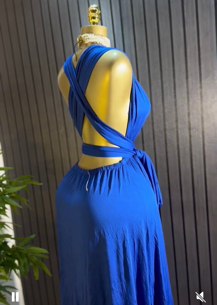 Robe longue croisée élégante