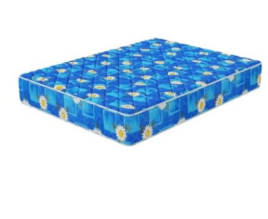Matelas imprimé fleurs bleu