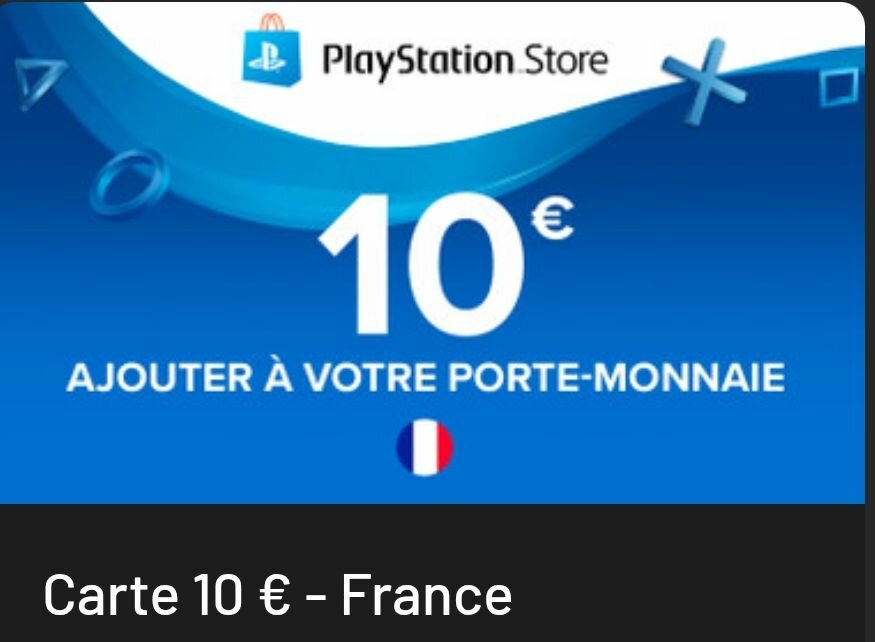 Carte PSN 10 € France
