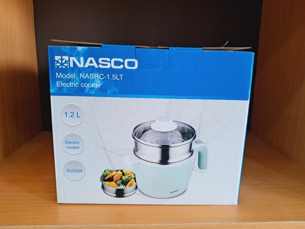 Nasco electric cooker 1.2L glass lid