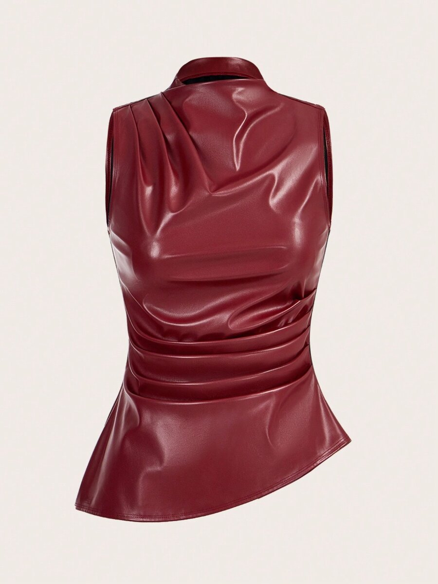 Débardeur en simili cuir chic