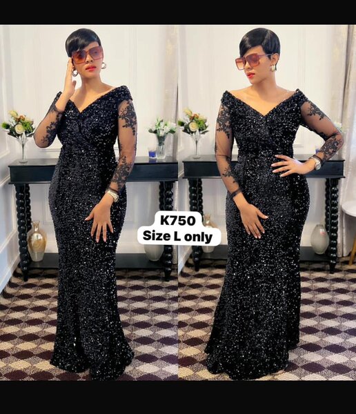 Beautiful long women's dress   black color