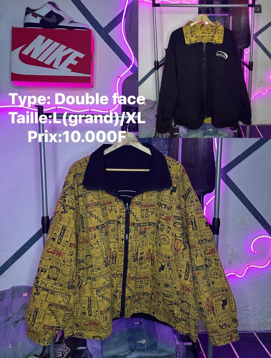 Veste réversible style rétro