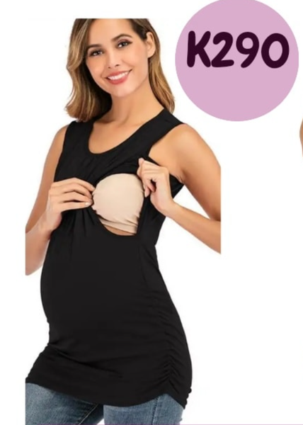 Breastfeeding top black