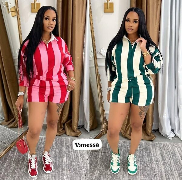 Ensemble rayé femme chic