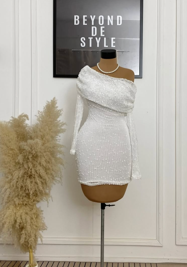 SWEET GIRL OFF SHOULDER LACE DETAIL DRESS