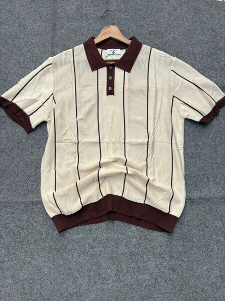 Polo rétro à rayures pour hommes