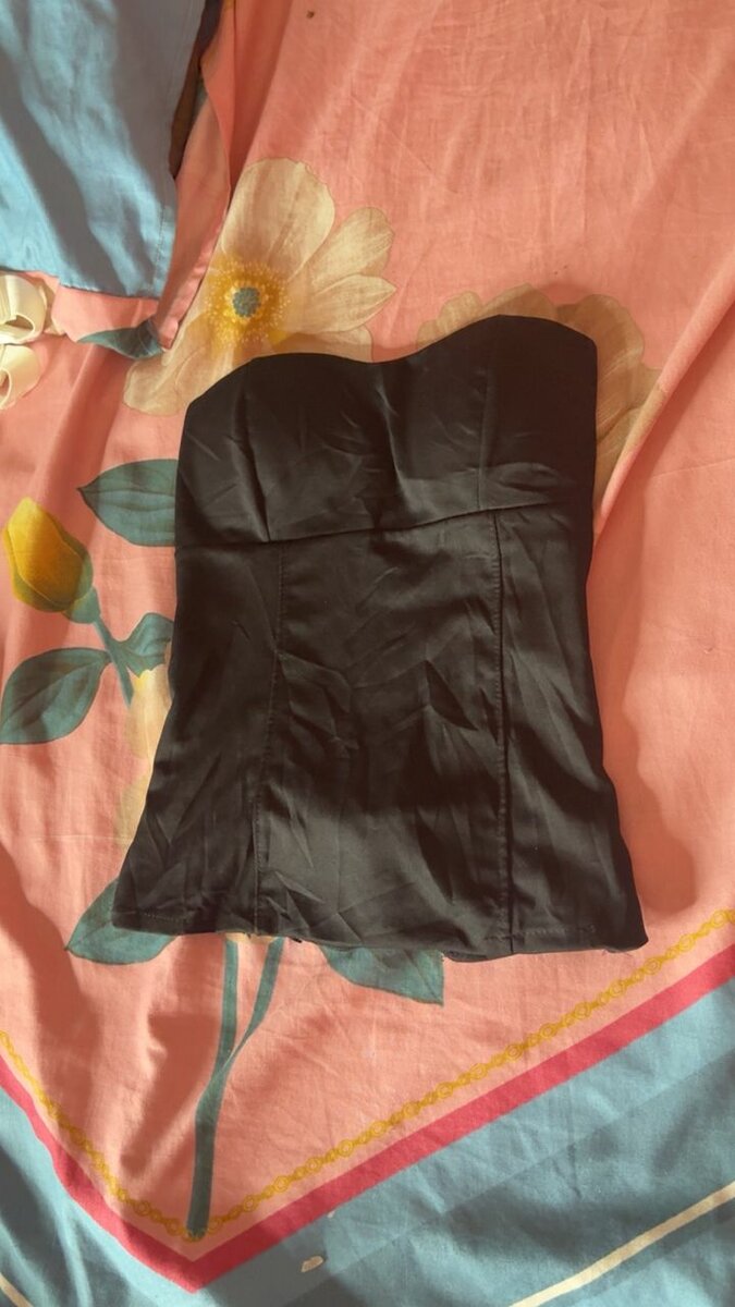 Top bustier élégant noir