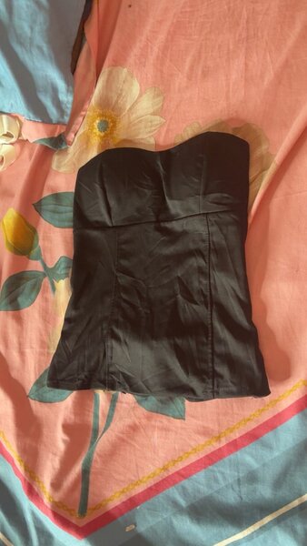 Top bustier élégant noir