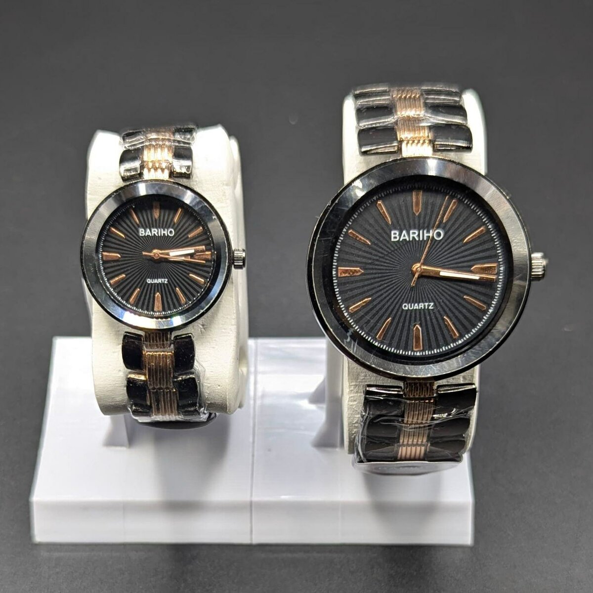 BARIHO QUARTZ STAINLESS STEEL COUPLE WATCH