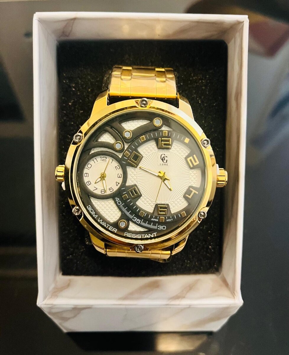Montre Homme Élégante Dorée