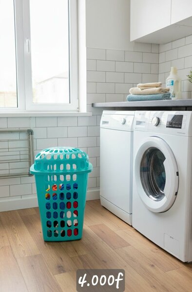Panier à linge en plastique