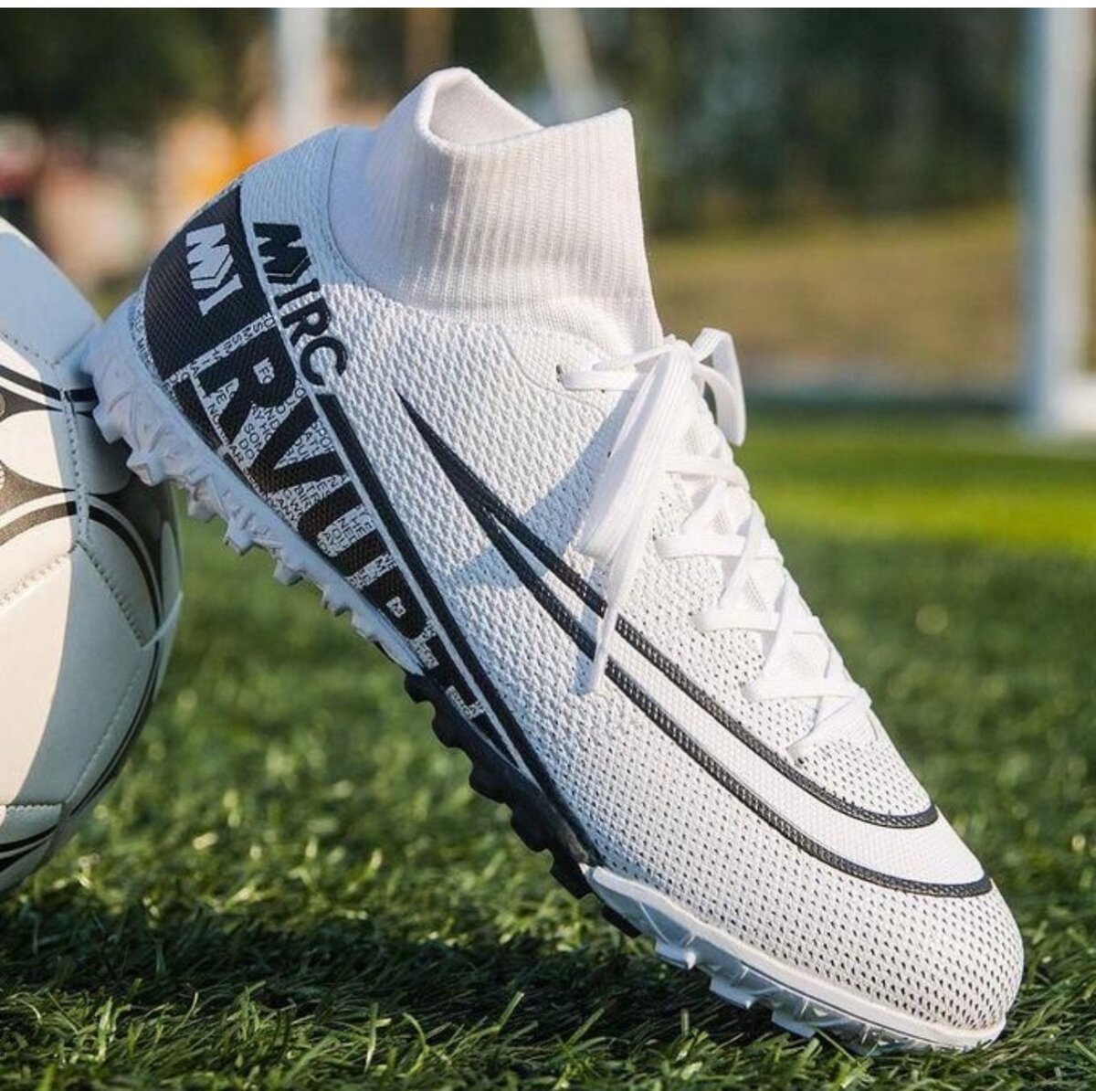 from abroad Fashion Men Soccer Shoes AG High Ankle Football