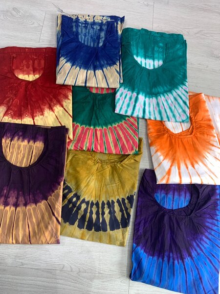 Tie and dye boubou dresses