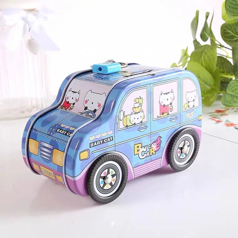 CAR shape Money Box Metal Body with Lock & Key