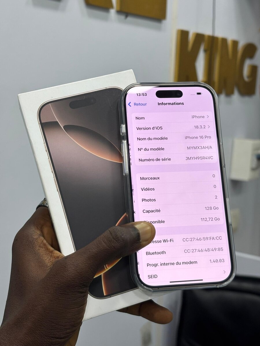 iPhone 16 pro dispo 128gb