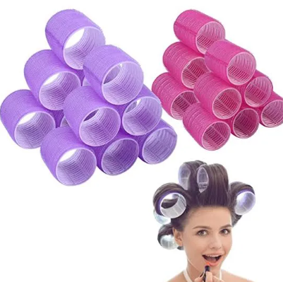 Pack of 6 Hair rolls 3 sizes heatless hair curls plastic