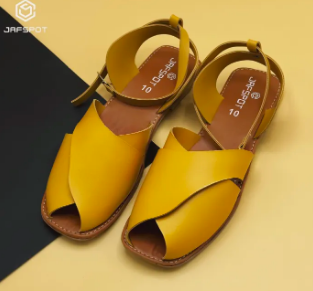 Women Handmade Peshawari Sandle yellow