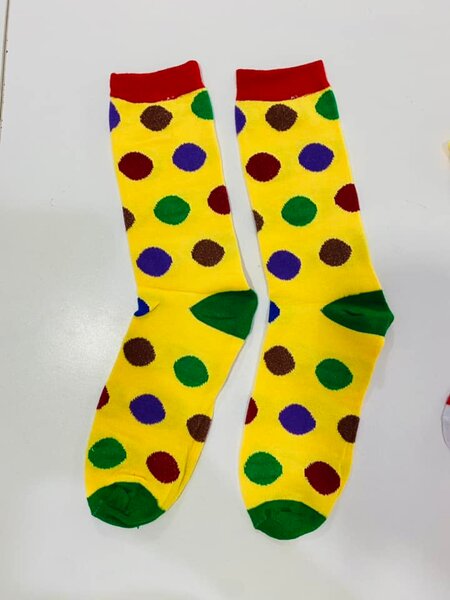 Socks with a bright print
