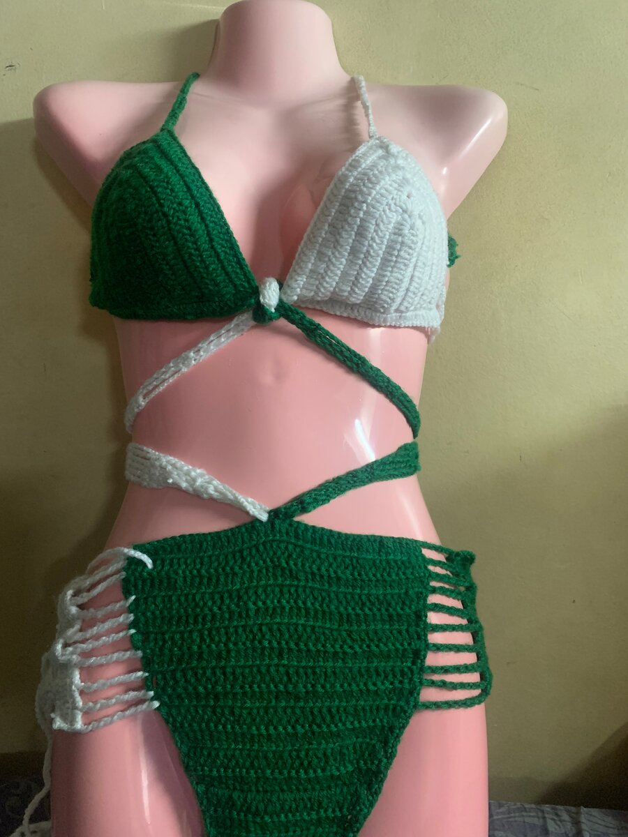 Bikini crochet bicolore
