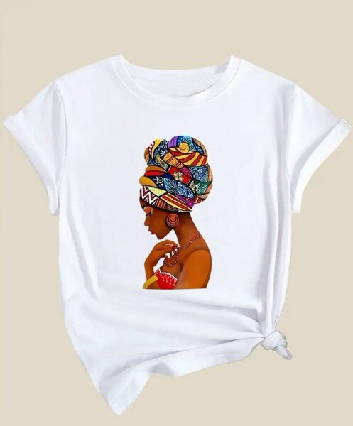 T-shirt artistique afro féminine