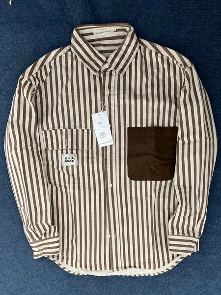 Chemise Rayée Poche Contrastée