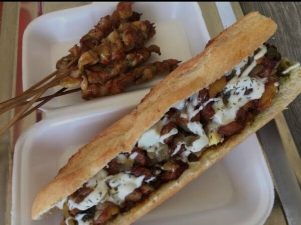 Sandwichs kebab délicieux