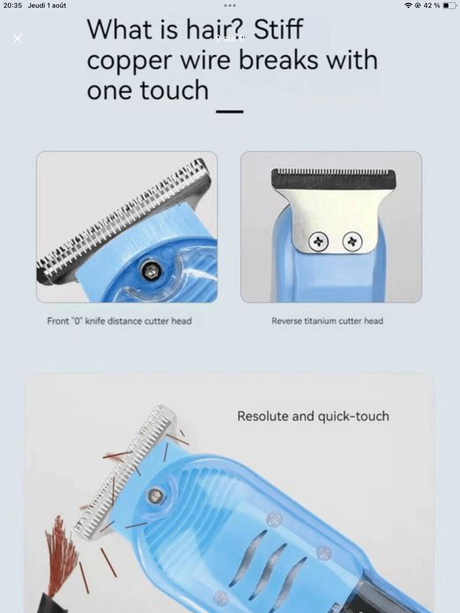 TONDEUSE TRANSPARENTE LT-808