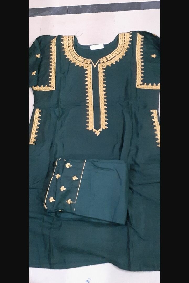 2Pcs Linen Embroidery suit