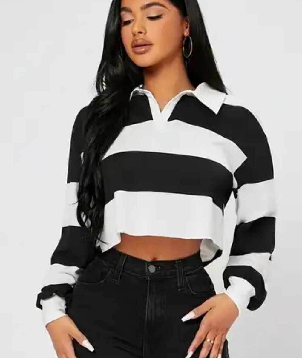 Chemise longue rayée femme