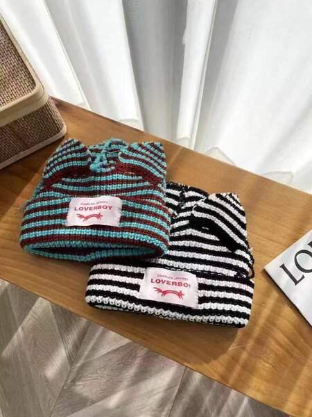 Bonnet Rayé en Coton Unisexe