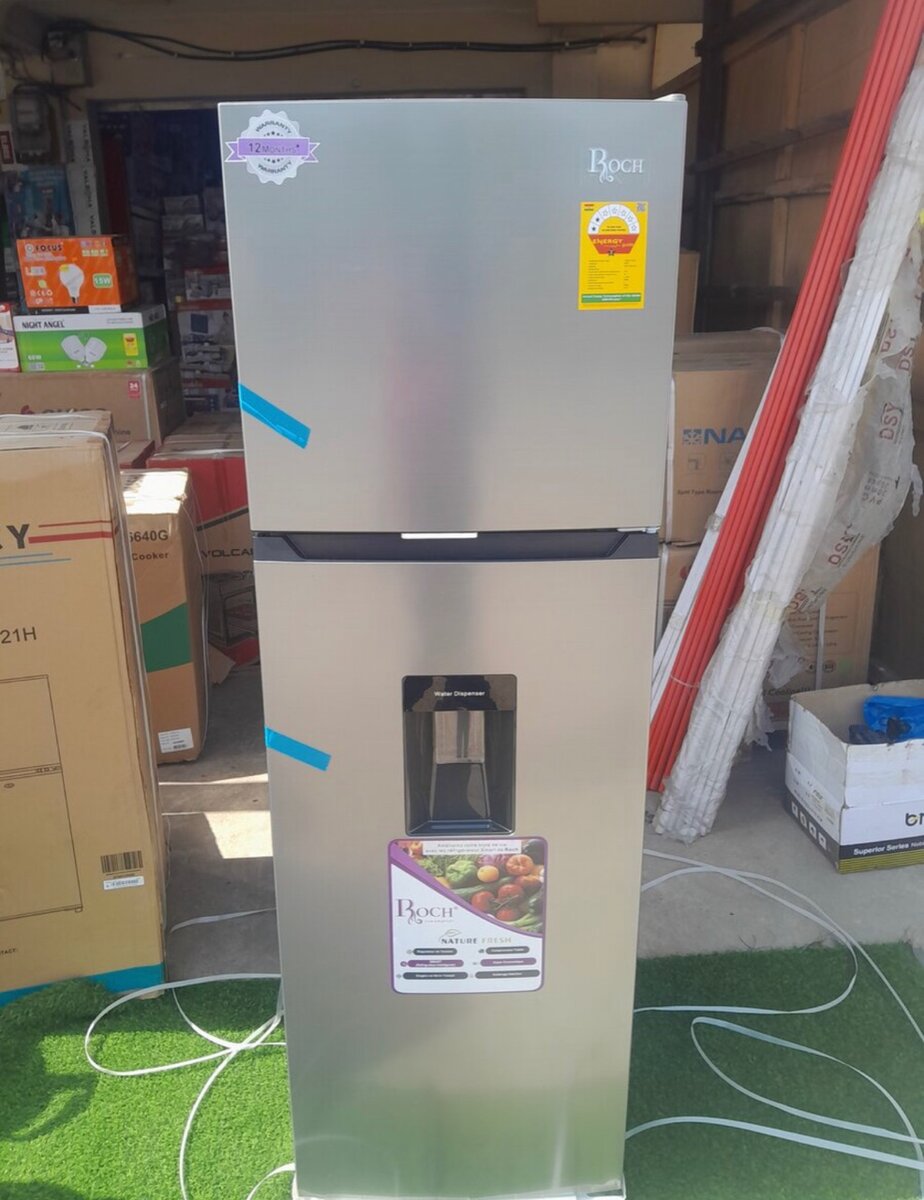 Roch double door fridge with dispenser 247litres