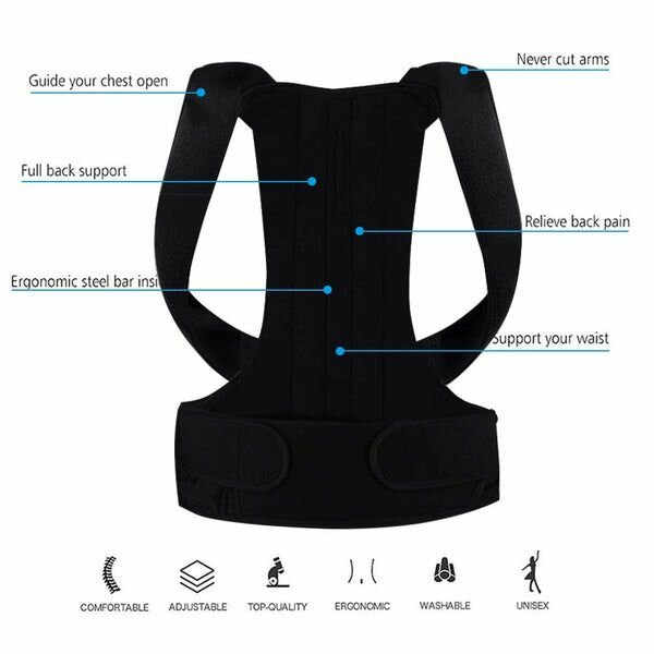 Posture Corrector for Women & Men, Adjustable Shoulder Back