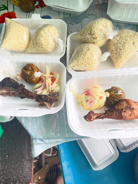 Poulet Frit et Attieke