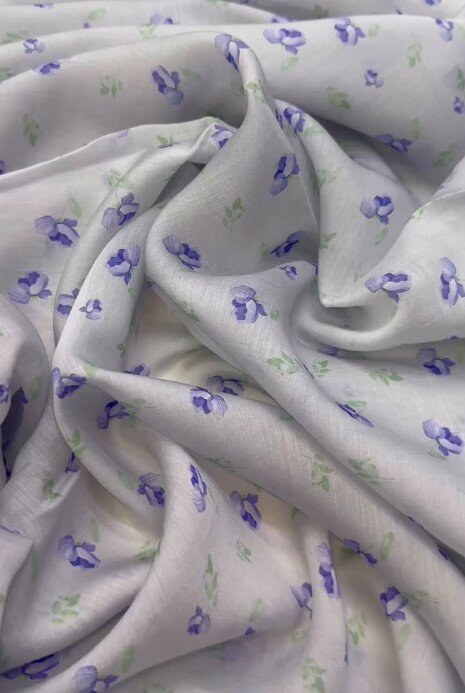 Красивая лёгкая ткань Тенсель батист с узором для пошива одежды