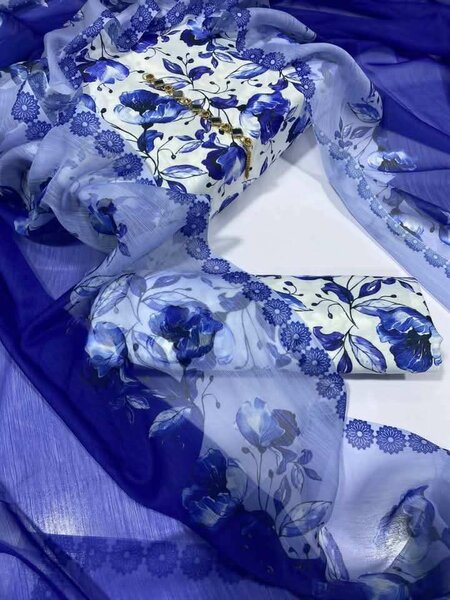 Printed lawn suit