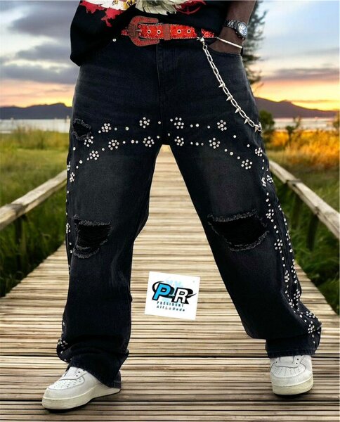 Jeans décontractés ornés