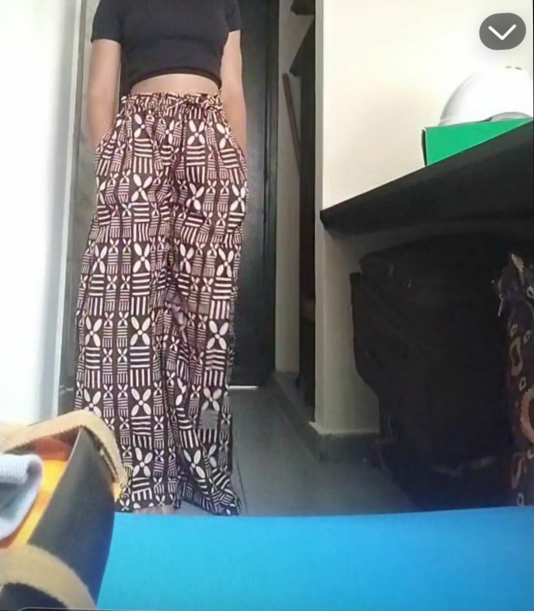 Pantalon large imprimé chic